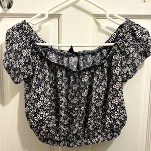 H&M Floral Off The Shoulder Top